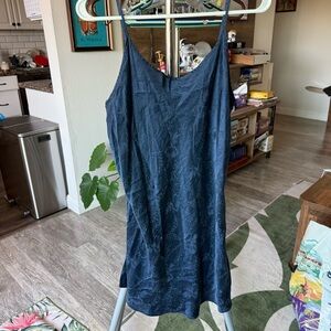 Vintage Navy Blue Slip Dress